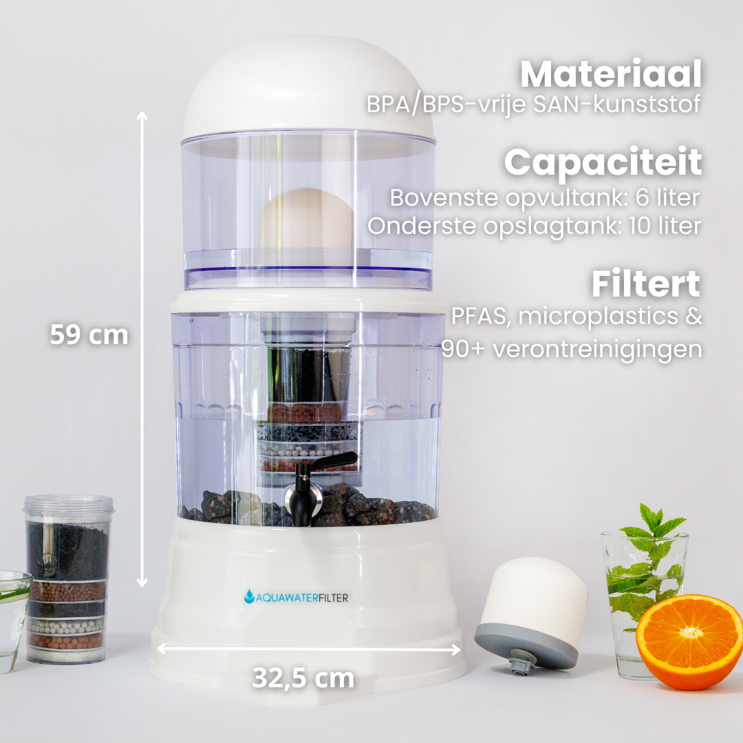 AquaPRO - Waterfilter 10 Liter Mineraalstenen