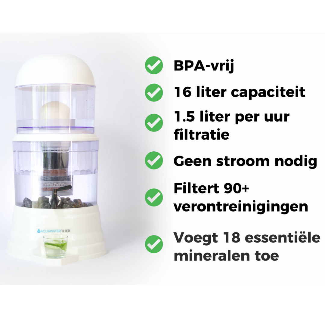 AquaPRO - Waterfilter 10 Liter Mineraalstenen