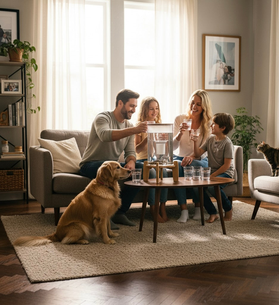 AquaPRO - Waterfilter Glas 9L Mineraalstenen