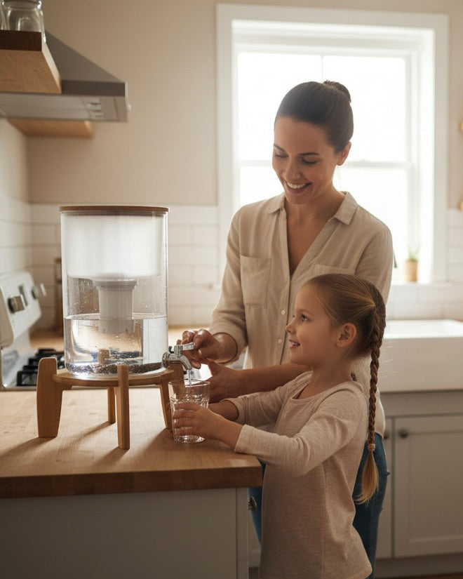 AquaPRO - Waterfilter Glas 9L Mineraalstenen