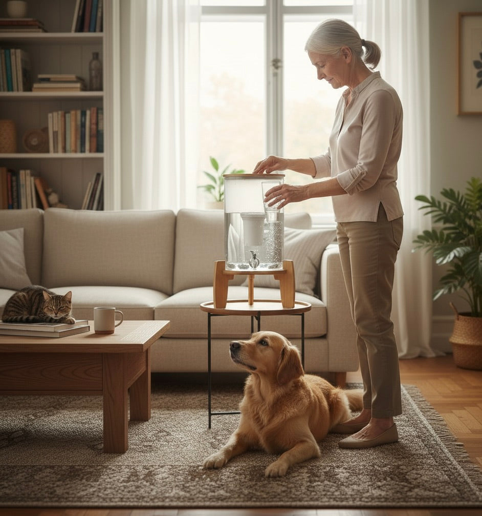 AquaPRO - Waterfilter Glas 9L Mineraalstenen